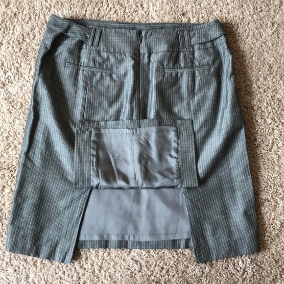 LOFT Graphite color and pinstripe skirt - Picture 2 of 4